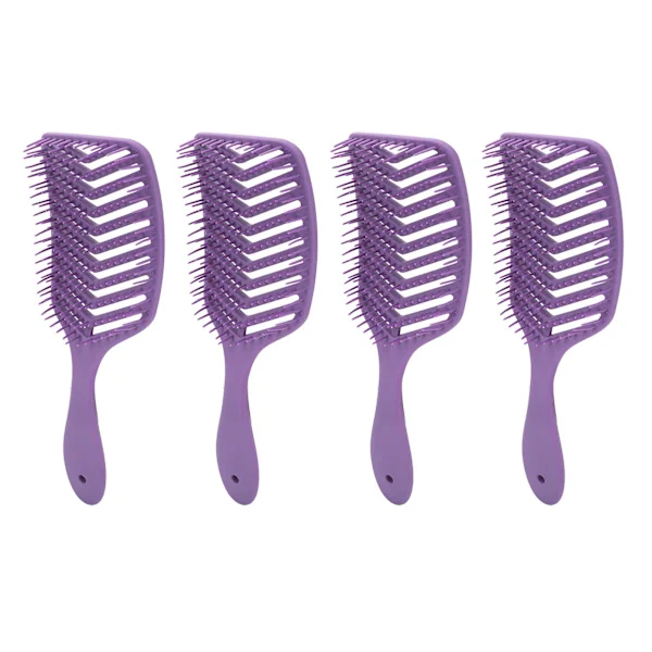 4pcs Curved Vented Hair Brush Professional Men Women Paddle Detangling Brush Styling Tool for Fast Blow Drying