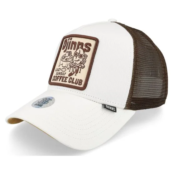Djinns - Wit trucker Cap - Hft Cap Coffee White Trucker @ Hatstore