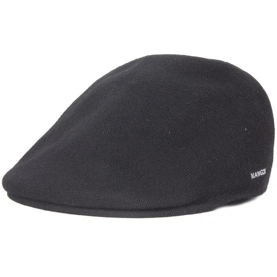 Kangol - Svart flatcap Caps - bamboo 507 Black @ Hatstore