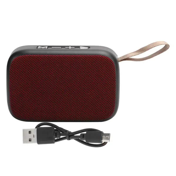 Bluetooth Högtalare Subwoofer Trådlös Stereo Portabel USB Mini Ljud med FM Radio Röd