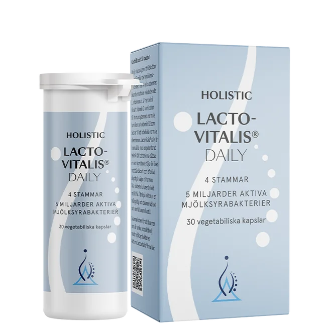Præbiotika & Probiotika Holistic Lactovitalis Daily Mælkesyrebakterier 30 vegetabilske kapsler - Bodyman.dk