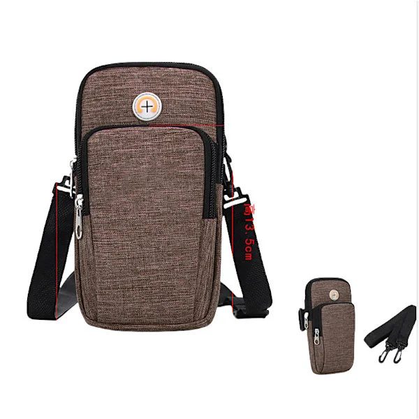 Unisex Sport Løb Fitness Armbånd Telefonholder - Brun