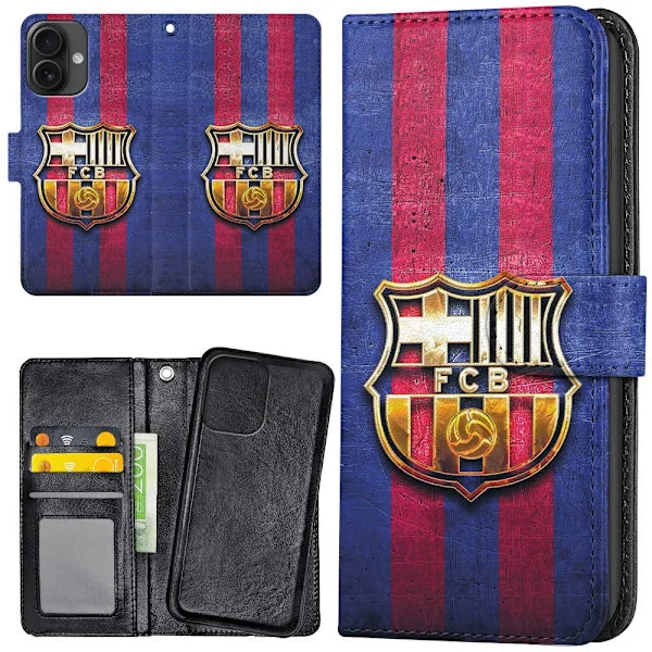 iPhone 16 - Plånboksfodral/Skal FC Barcelona