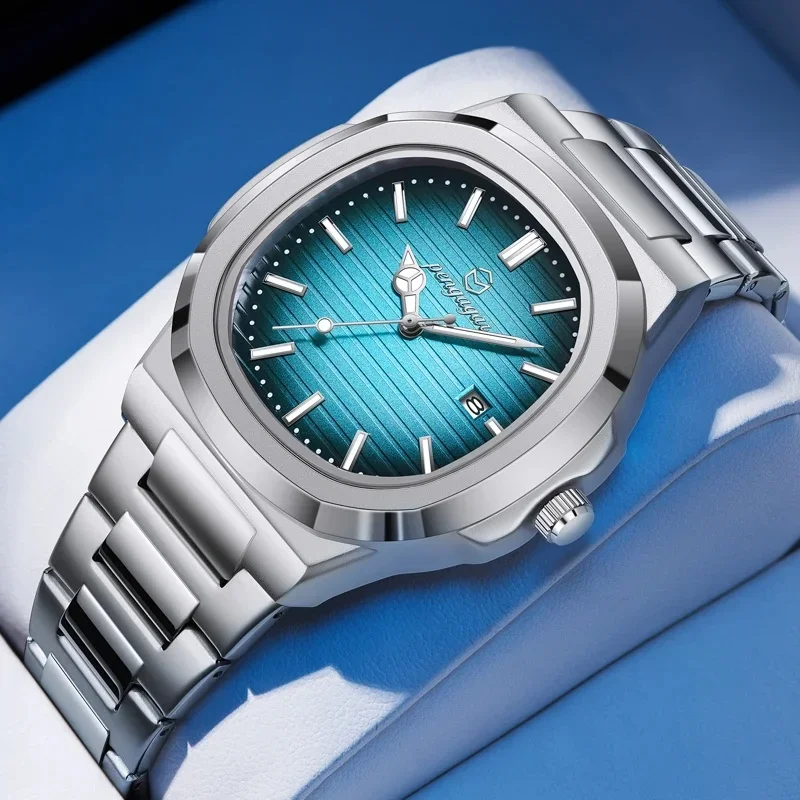 AliExpress - 2026 Nieuwe Luxe Militaire Man Horloge Vierkante Waterdichte Lichtgevende Datum Week Mannen Horloge Roestvrij Staal Quartz Heren Horloges