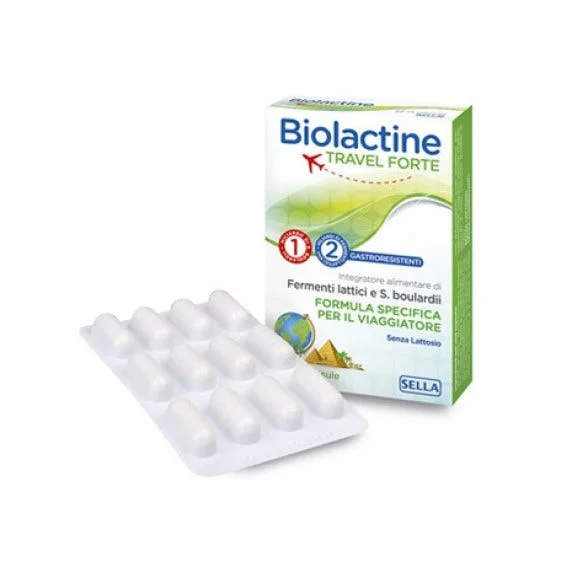 Biolactine Travel Forte 24 Capsule - Probiotico da Viaggio