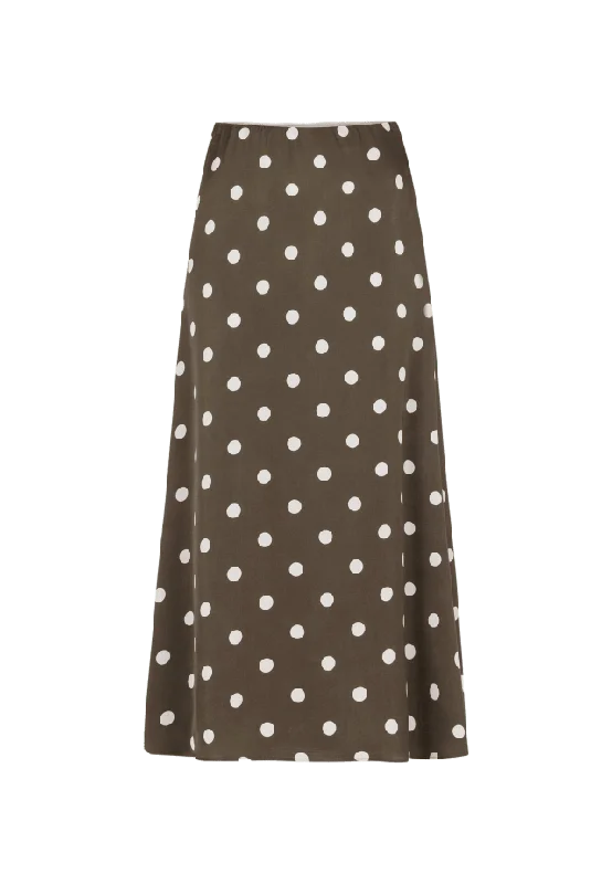 Newhouse Novalie Dot Slip Skirt Kjolar Dam Brun 34