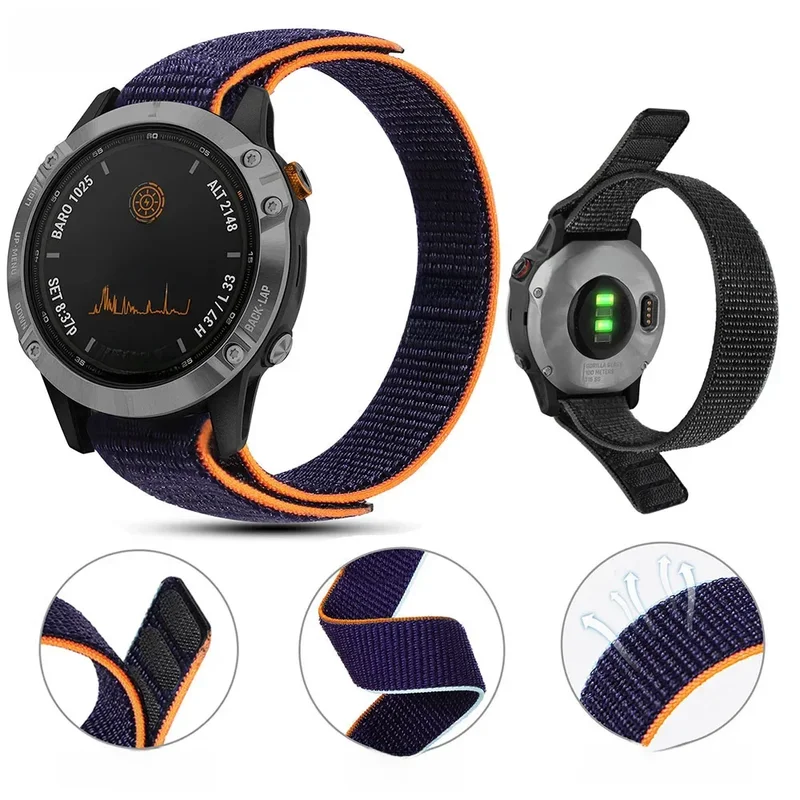 AliExpress - Bracelet en Nylon tissé 20/22/26mm, pour Garmin Fenix 6 6S 6X Pro 5 5S Plus 7 7S 7X, bracelet de montre de remplacement pour Garmin Fenix