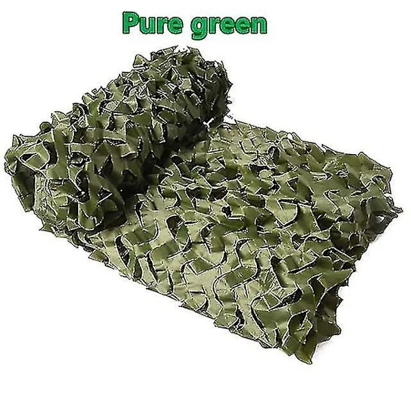 3x5m 3x8m 3x10m 4x5m Forstærket Camouflagenet Pool Strandpavillon Have Solbeskyttelse Camouflagenet 7 Farver Ren Grøn Ren Grøn Pure green