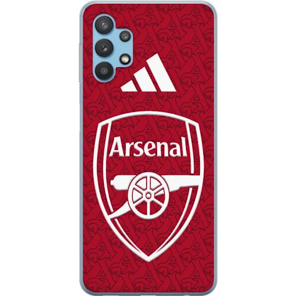 Kompatibelt Mobilskal till Samsung Galaxy A32 5G Röd Arsenaldesign med ikoniskt emblem och fotbollsinspirerat mönster för sportfans