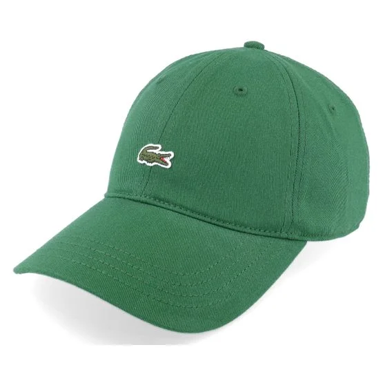 Lacoste - Grønn unconstructed Caps - Small Logo Green Dad Cap @ Hatstore