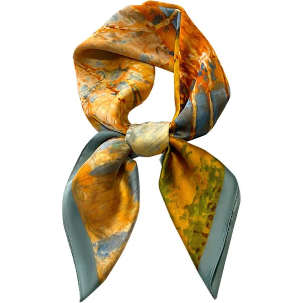 Mulberry Silk Headscarf, Women's Fashion, Square Satin Scarf for Bag, Hair Scarf, Gift