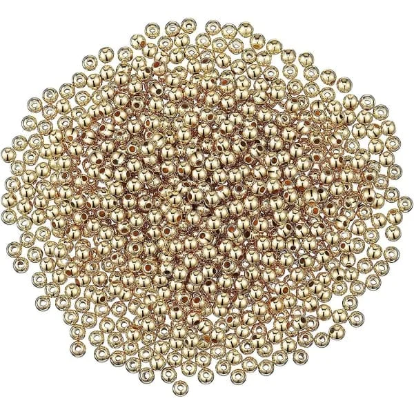 3000 kpl 4 mm sileitä pyöreitä helmiä, pieniä välilevyhelmiä, pyöreitä palloja, saumattomia sileitä irtopalloja rannekoruun, kaulakoruun, koruihin, 