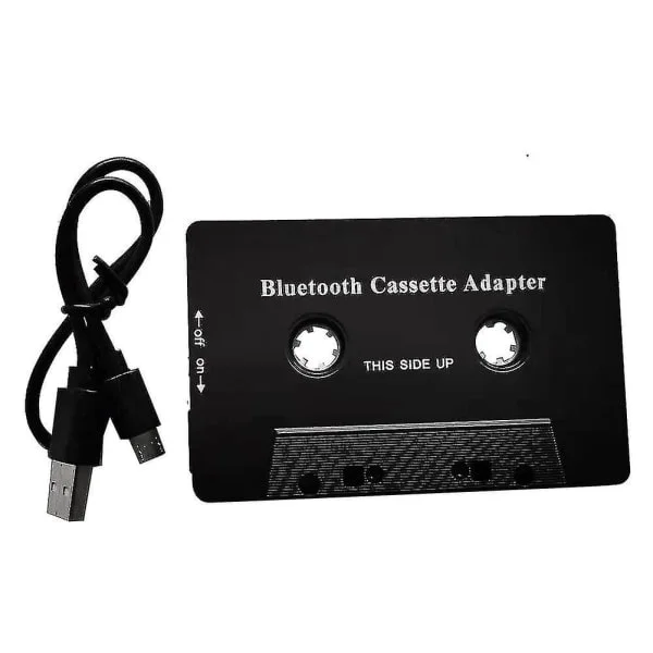 Universal Kassett Bluetooth 5.0 Ljud Bilradio Aux Stereo Adapter med Mikrofon för Telefon Mp3 Aux Kabel