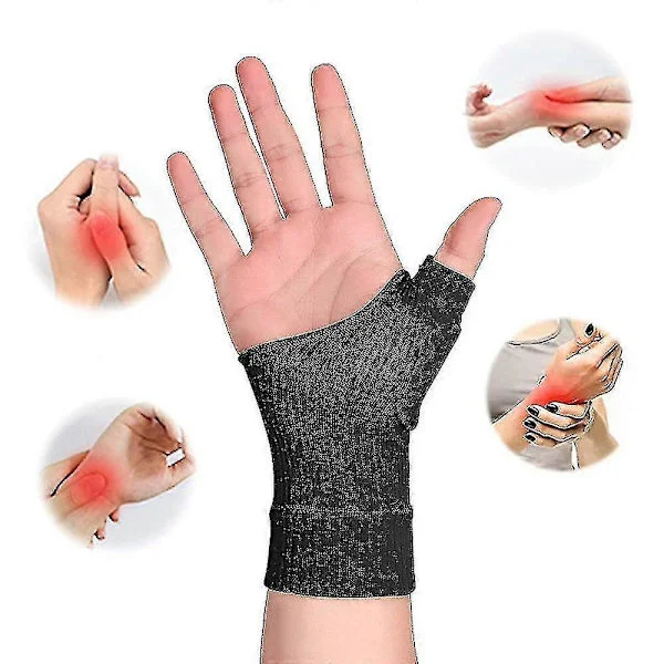 Kompressionsterapihandsker Gel-fyldt Tommelfinger Håndledsstøtte Arthritis Kompressionshandsker
