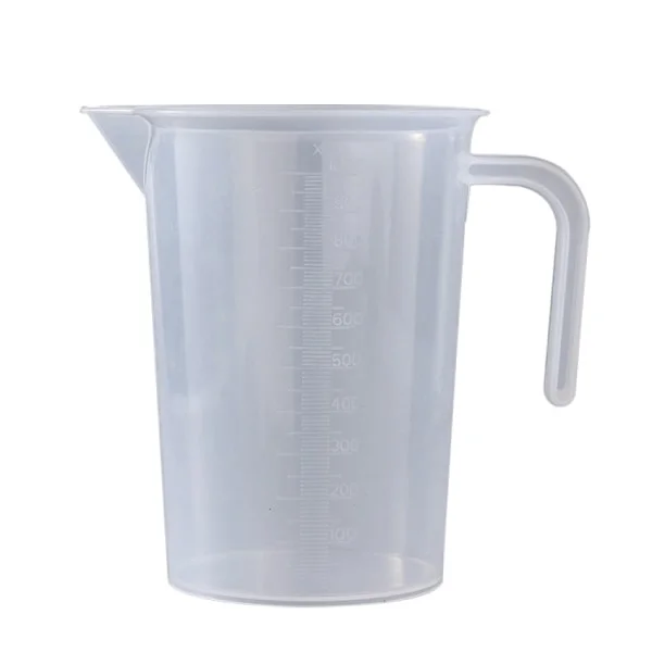 Husholdningsmålebeger, gjennomsiktige målebeger i plast, kjøkkenutstyr for matlaging og baking, kjøkkenutstyr (1000 ml)