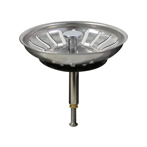Stainless Steel Sink - Universal Sink Strainer, Sink Plug with Anti-Clogging Sink Grate, Stainless Steel