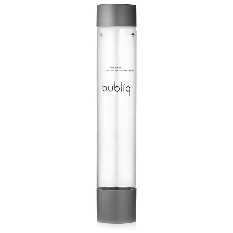 Bubliq Flaske til kullsyremaskin 800 ml, matt grå