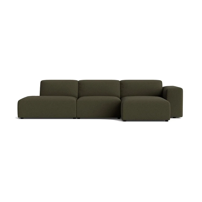 Soma chaiselong sofa, højrevendt | Open end - Loop Grøn - 336x147x75 - Sofa, chaiselong