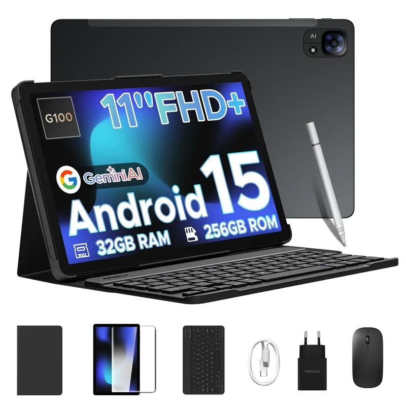 AliExpress - DOOGEE Tab E3 Tablet 11 inch scherm Android 15 Gemini AI 7,5 mm ultradun 32GB (8+24) 256GB dubbele speakers 8800mAh batterij Smart Pad