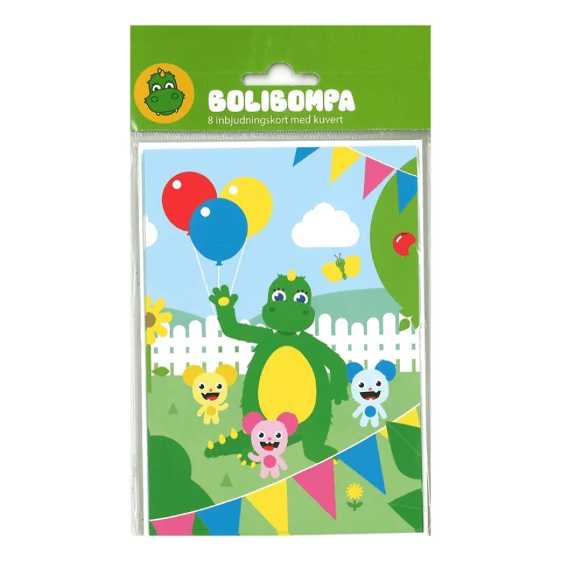 Bolibompa inbjudningskort 8-pack - Bolibompa Kalas Dekoration - Kalaslagret.se