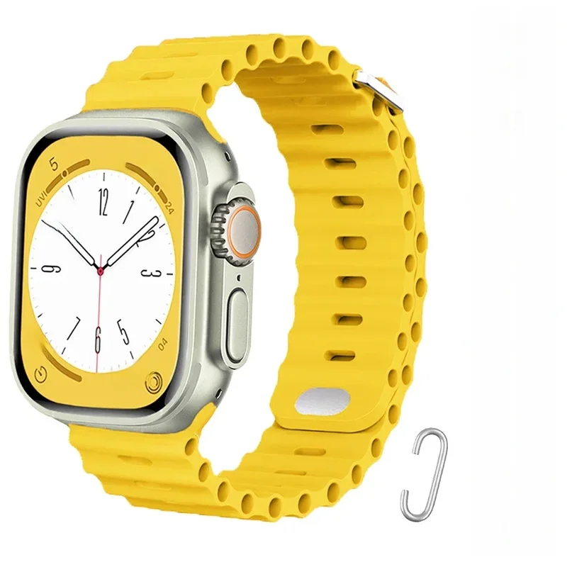 AliExpress - Bracelet pour Apple watch ultra band 49mm 44mm 45mm 41mm 40mm 38mm 44 45mm 1:1 ceinture océan originale iWatch série 9 8 7 se bandes