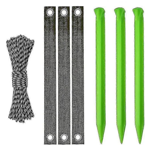Träd Rätning Kit | Träd Stödkäpp Kit med Band, Starkt Rep och Käpp - Träd Stödkäpp Kit med 3 Trädband, 3 Käppar, 1 Rep, Käpp