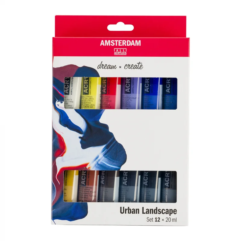 Amsterdam Akryylivärit Urban Landscape setti 12 x 20 ml