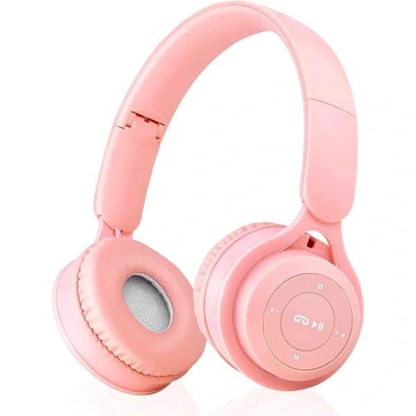 Langattomat kuulokkeet, lasten kuulokkeet, Bluetooth-kuulokkeet, lasten kuulokkeet (pinkki)