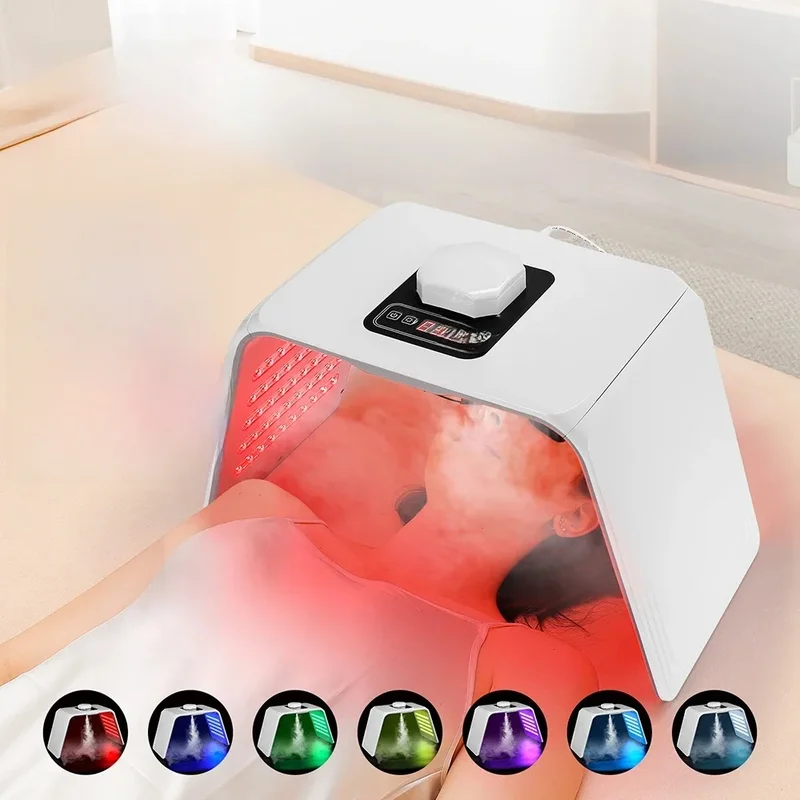 AliExpress - 7-Farben-LED-Photonenmaschine mit Nano-Spray, Schönheitssalon, Heimgebrauch, Gesicht, Körper, LED-Maske, PDT-Maschine, 