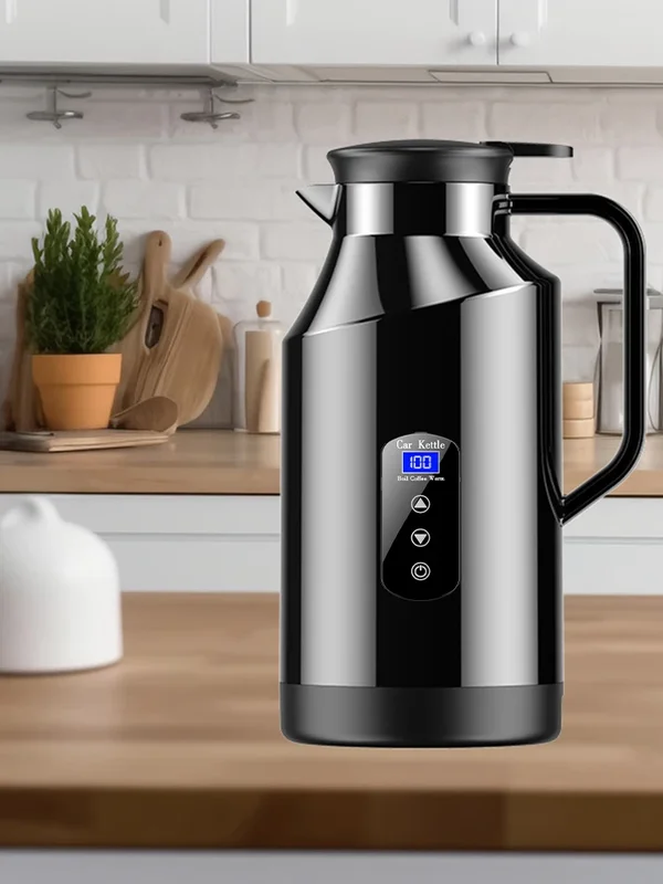 AliExpress - 12V/24V 1200ML&1500ML Auto-Wasserkocher mit Digitalanzeige, Edelstahl-Wasserkocher, Reise-Wasserkocher zum Kochen von Wasser für 