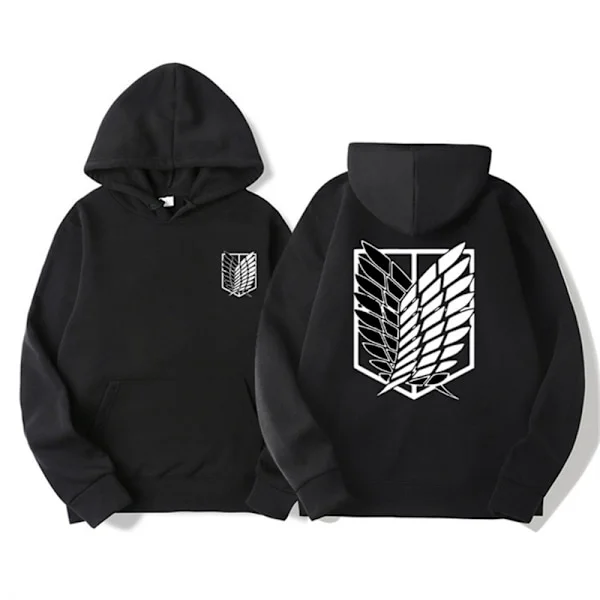 Attack On Titan Anime Hoodie Tröja Pullover Cosplay Topp Unisex Vuxen L