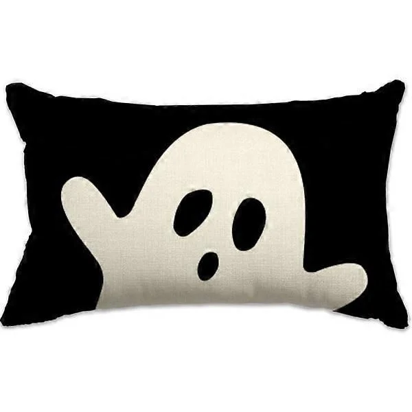 Halloween Putetrekk 30x50 cm Spøkelse Halloween Lumbar Putetrekk Dekorasjoner Utendørs Halloween Puter Dekorative for Halloween Hjemmeinnredning