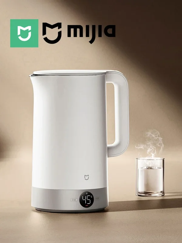 AliExpress - MIJIA Temperature Electric Kettles 3 Pro CN Version mit Adapter, 4 Wassertemperaturstufen, 24-Stunden-Wärmehaltung, 2 l