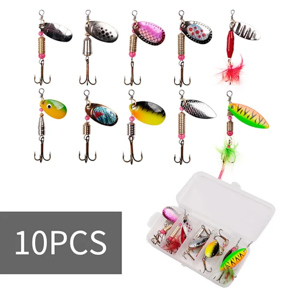 Road Runner Sequin Set - Spinnande paljetter - Handvev paljetter - Metall paljetter - 3g till 7g beten - Falska beten (Stil B)