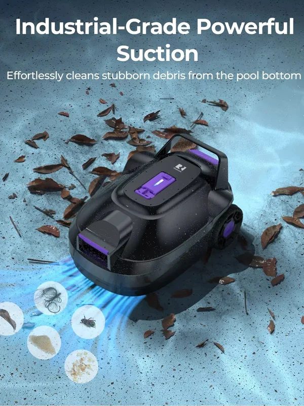 AliExpress - Redkey S2 Kabelloser Roboter-Poolreiniger 5000mAh Akku 180min Betriebszeit IPX8 Wasserdicht Automatischer Poolsauger Ein-Klick-Bedienung