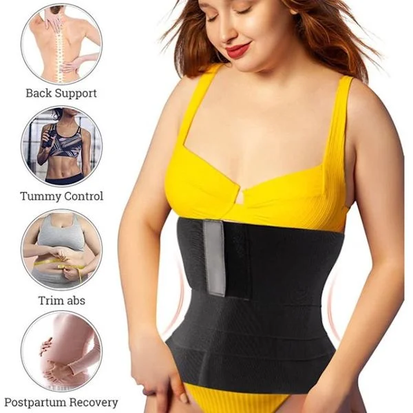 Mavebælte - Taljeindpakning - Saunaeffekt - Vægttab - Kvinder - Fedtforbrænding - Mave Shapewear - Shapewear - 5 Meter