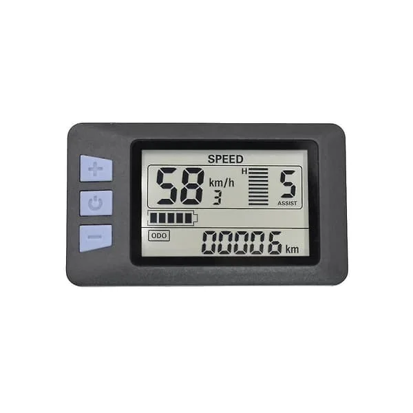 2024 P3H LCD Display Måler Instrumentpanel 24V 36V 48V 60V El-sykkel Måler Display Panel for El-Scooter (6PIN)