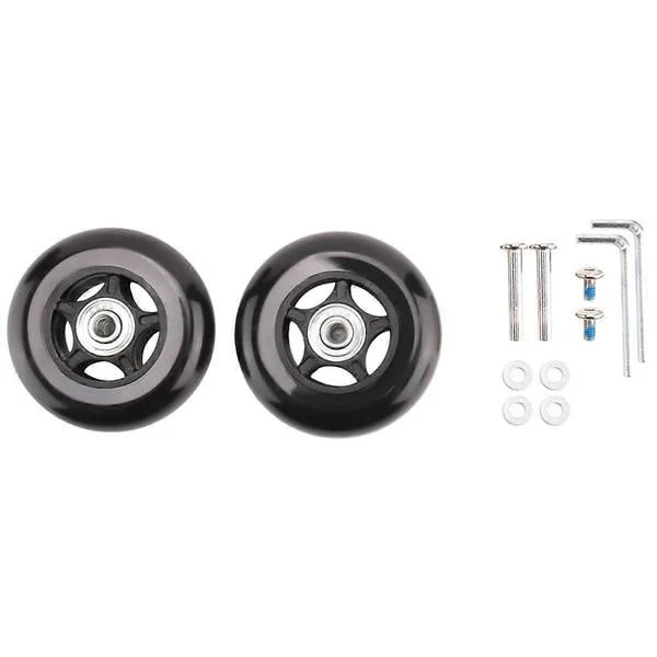2 Sett Koffert Reservedeler, Erstatningshjul OD 80mm