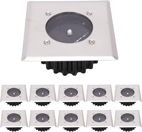 LED Solcellsmarklampa 10-pack, Utomhusbelysning, Gatubelysning, Inbyggd