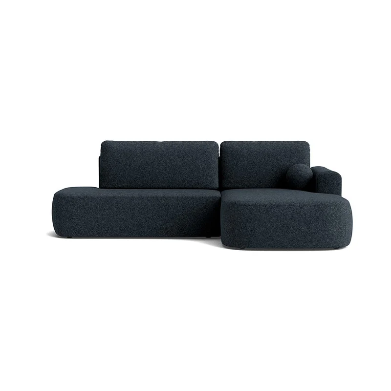 Monza Chaiselongue-Schlafsofa, rechts | Stauraum, Modesto Dunkelblau, elegantes Design, Sofa mit Schlaffunktion und Bettkasten 90cm.