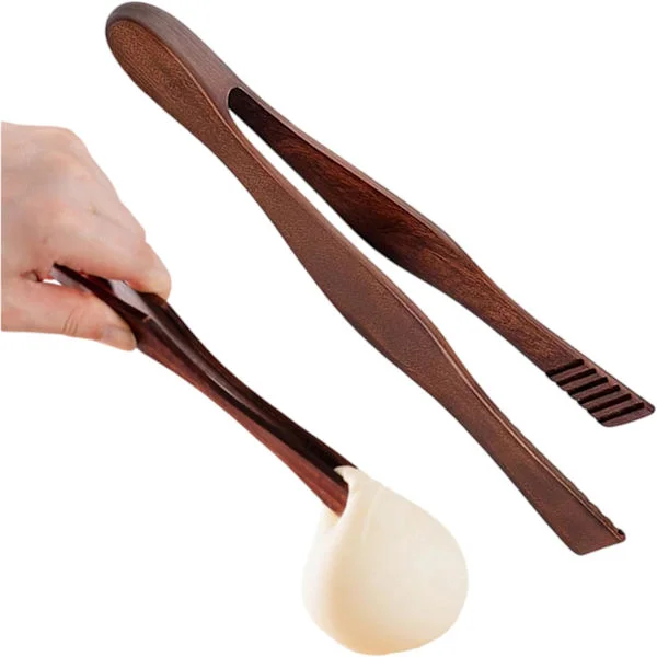 En treklemme, egnet for brødristere, toast, etc., treklemme til matlaging, buffetmatklemme, brødklemme, dessertbrødklemme, egnet for kjøkkenet.