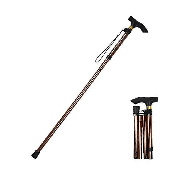 Ny foldbar stok, sammenklappelig stok, vandrestav, skridsikker og komfortabel