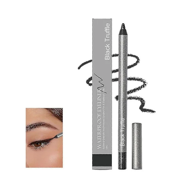 Langtidsholdbare Eyelinere, Langtidsholdbare Eyelinere, Vandtæt Naturlig Kontur Sort Mat Eyeliner Blyant til Våd Øjne eller Ferie Svømning Army Grøn
