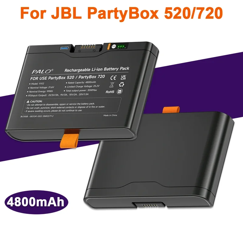 AliExpress - 4800mAh Wiederaufladbarer Akku für PartyBox 520/720 Ersatzakku 21,6V Akku für JBL PartyBox Stage 520/720 Tragbarer Lautsprecher