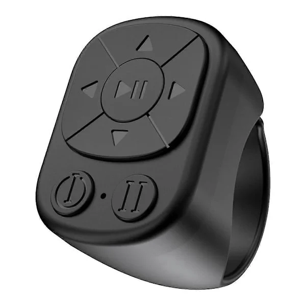 Scrolling Ring Fjernbetjening til TikTok, Bluetooth Sidevender til Smartphone, Kamerastyring Kort V