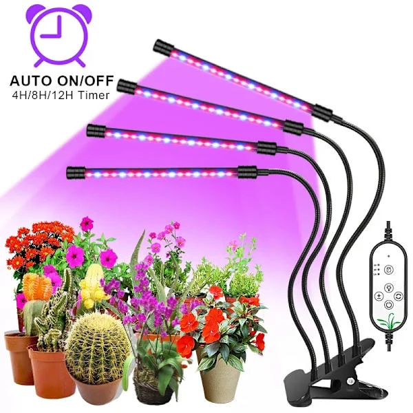 2/4 LED Vekstlys USB Phyto Lampe Full Spektrum for planter