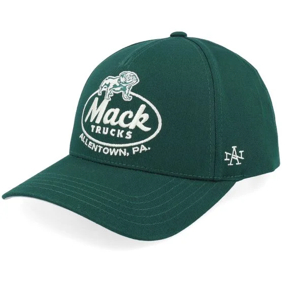 American Needle - Grønn snapback Caps - Mack Truck Twill Valin Patch Dark Green A-Frame Adjustable @ Hatstore