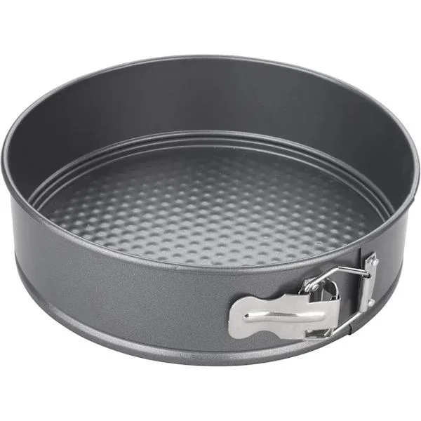 Non-stick Springform Bakform, Rund kakform med löstagbar botten för enkel frigöring, diskmaskins-, kyl- och fryssäker, Grå, 23cm 9 tum
