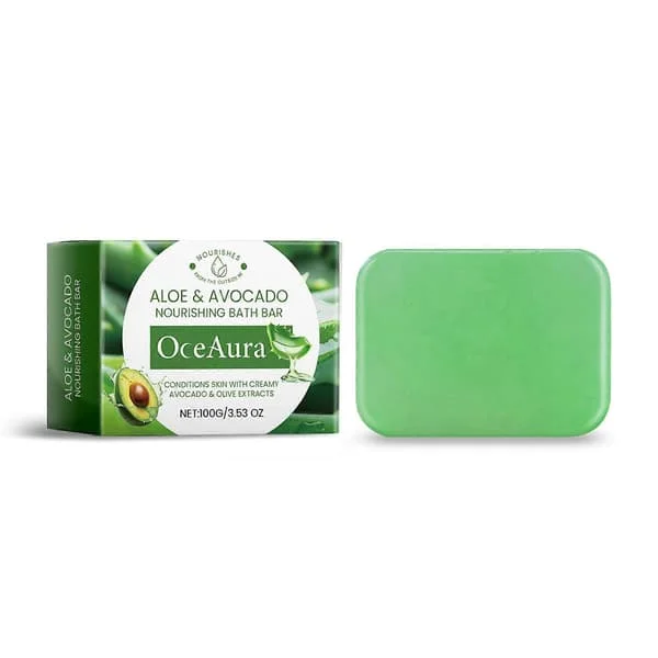 Aloe Vera Återfuktande Tvål - Mild Rengöring med Avokado & Olivolja för Återfuktad Hud