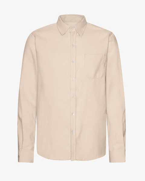 Organic Flannel Shirt - Ivory White - 2XL